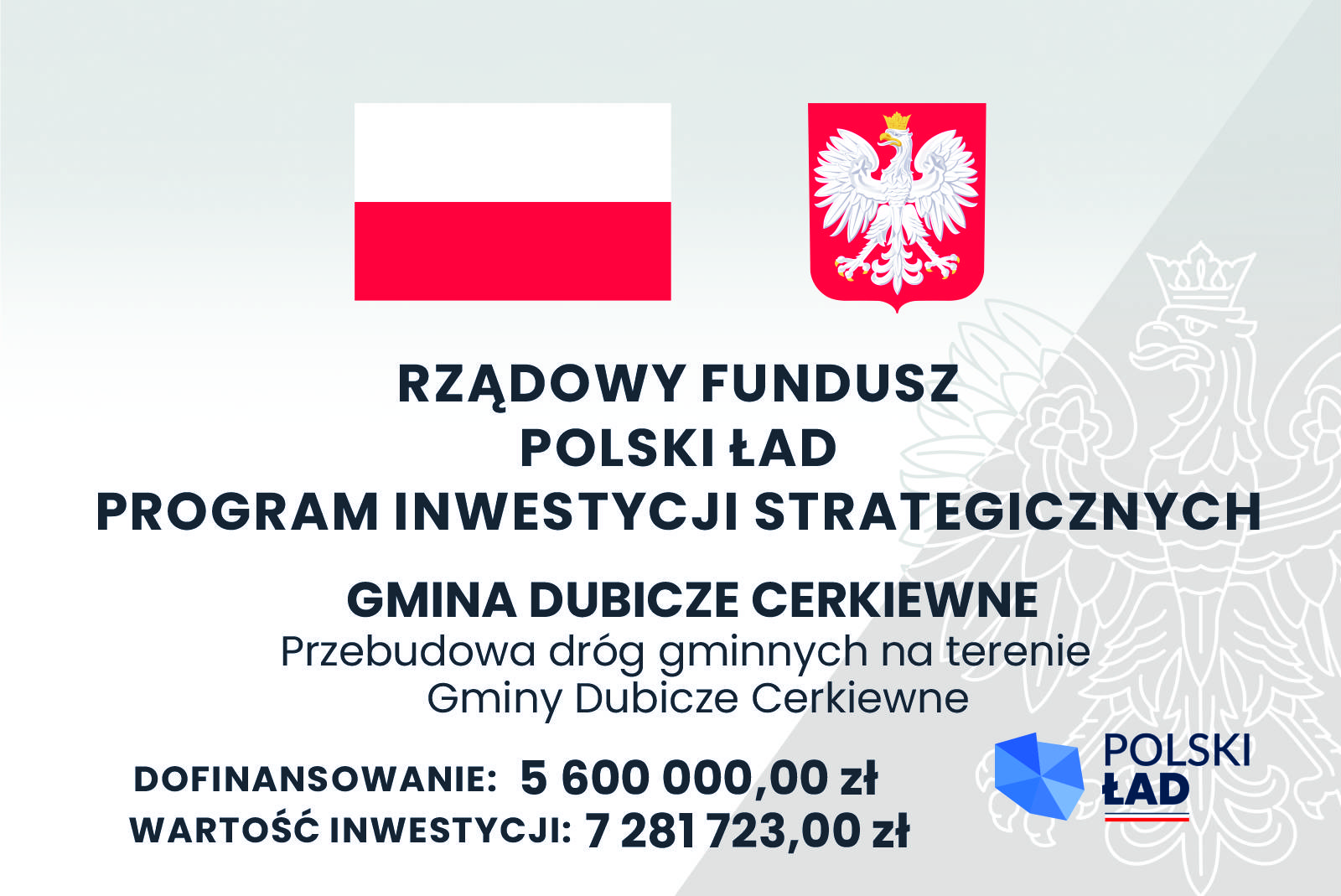 Tablica informacyjna Polski Ład