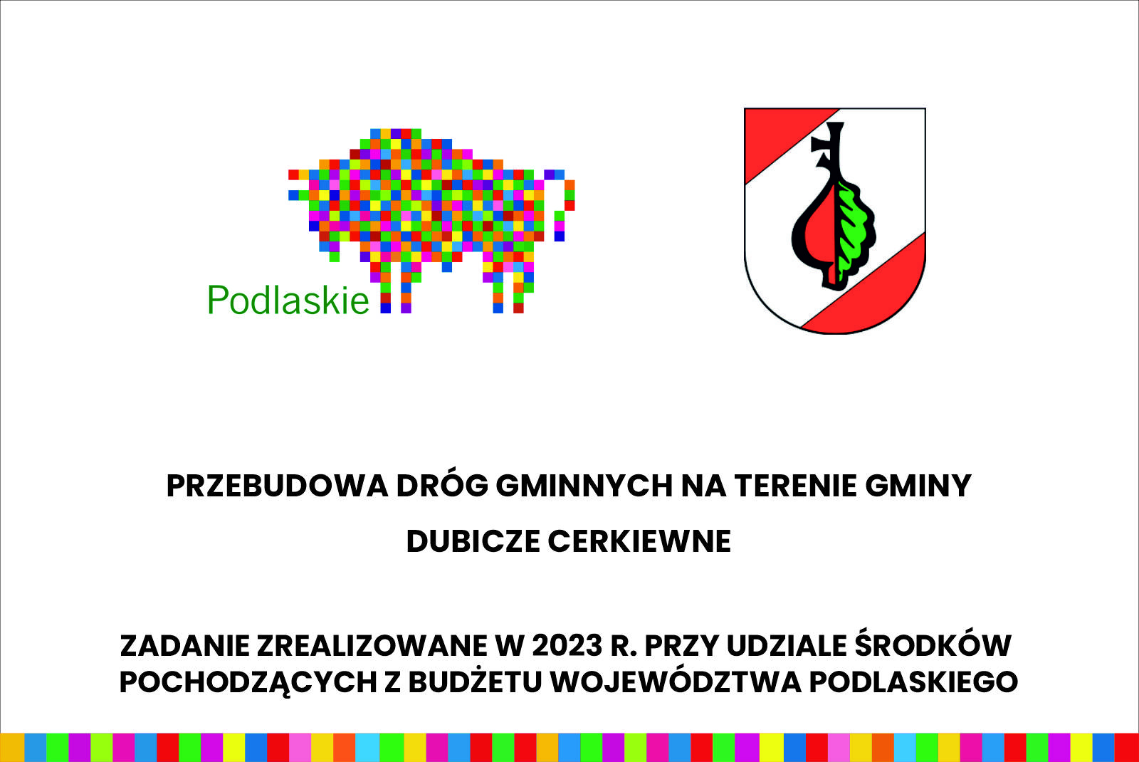 Tablica informacyjna odtacja z Urzędu Marszałkowskiego